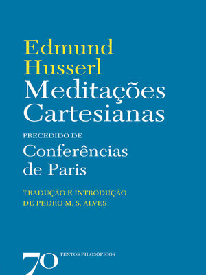 cover image of Meditações Cartesianas Precedido de Conferências de Paris